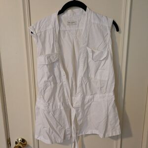 White Tie In Front Blouse